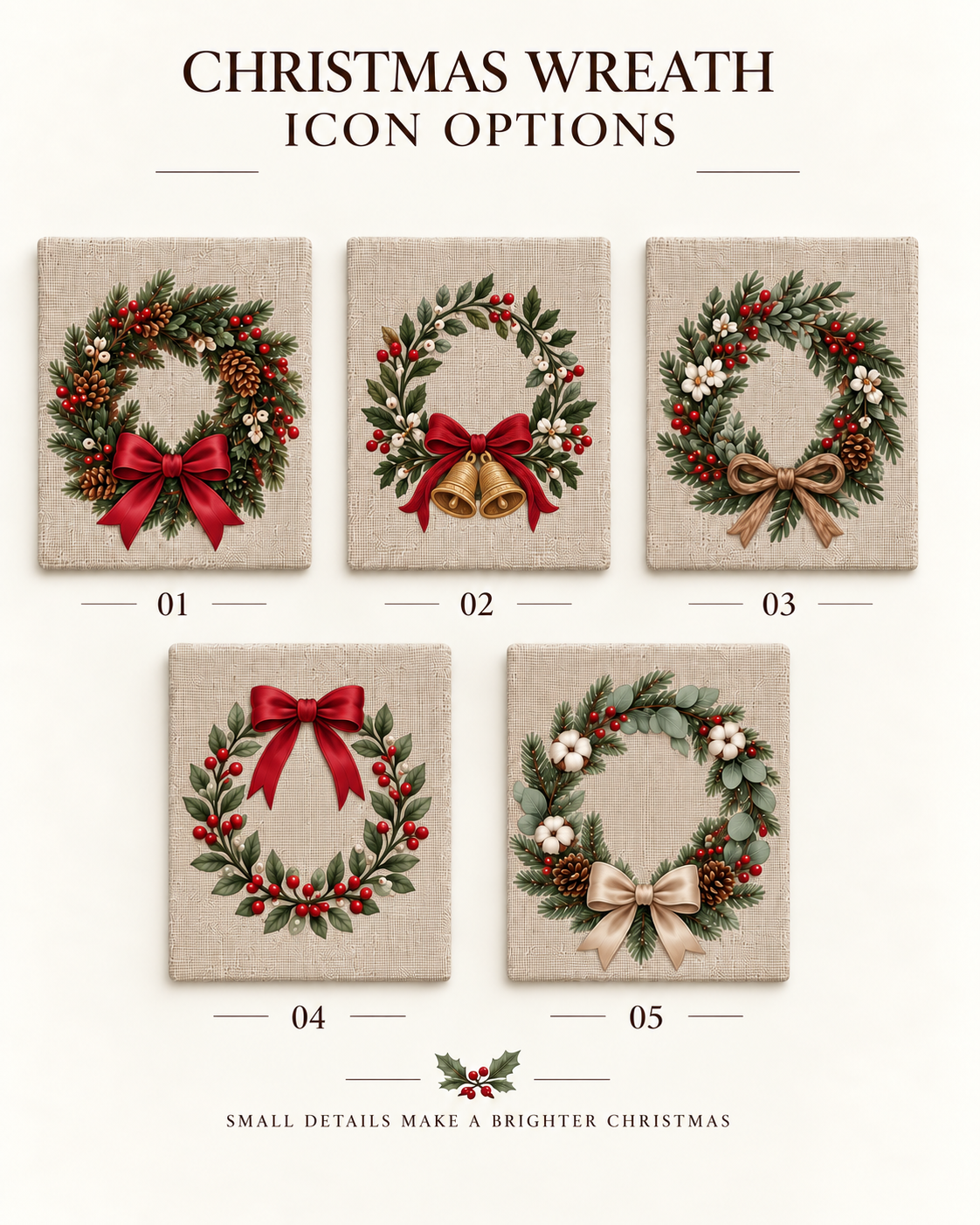 Custom Pet Christmas Stocking | Printed Pet Portrait in a Christmas Wreath & Printed Name